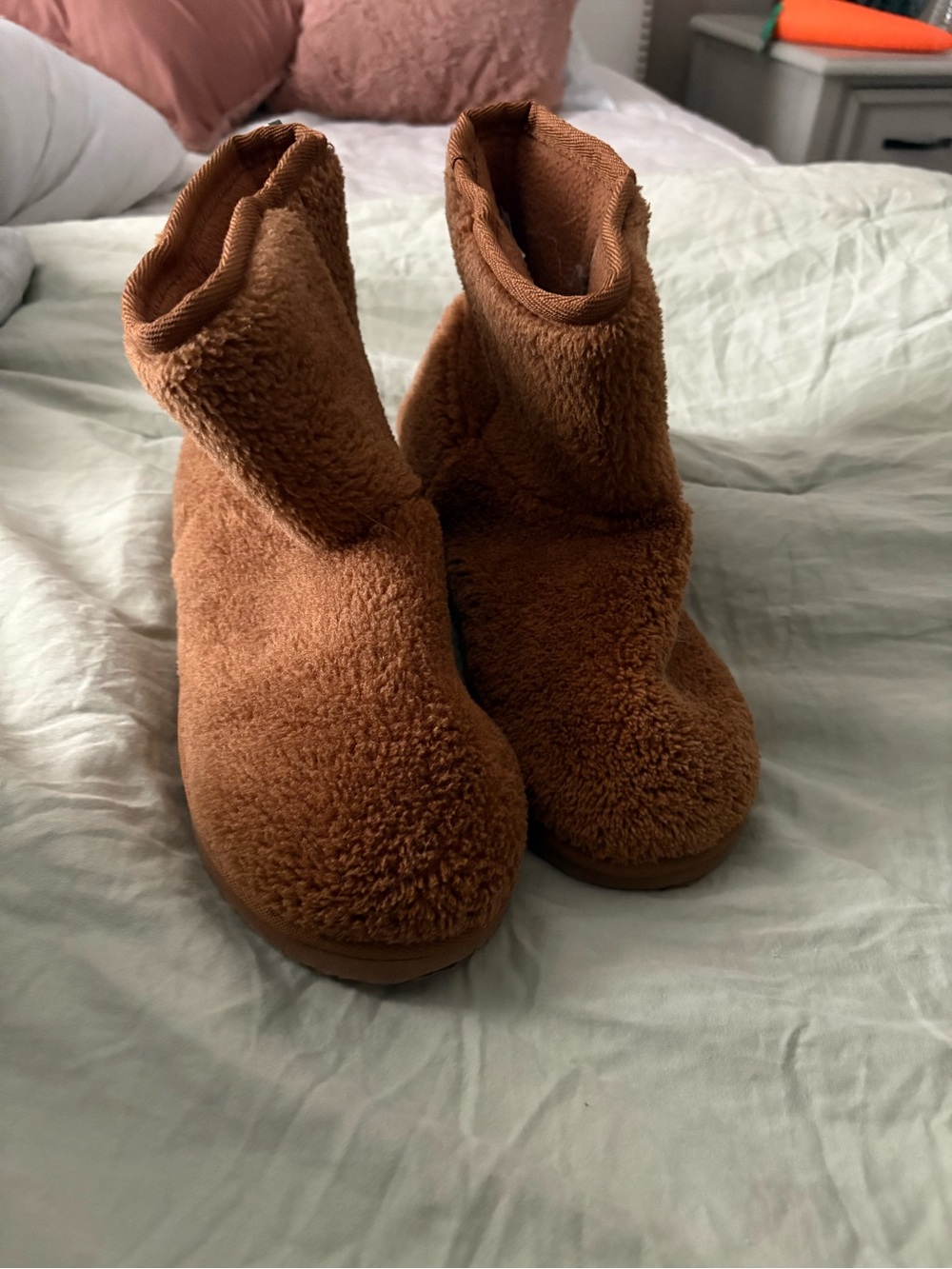 Marley Lilly Brown Fuzzy Boots